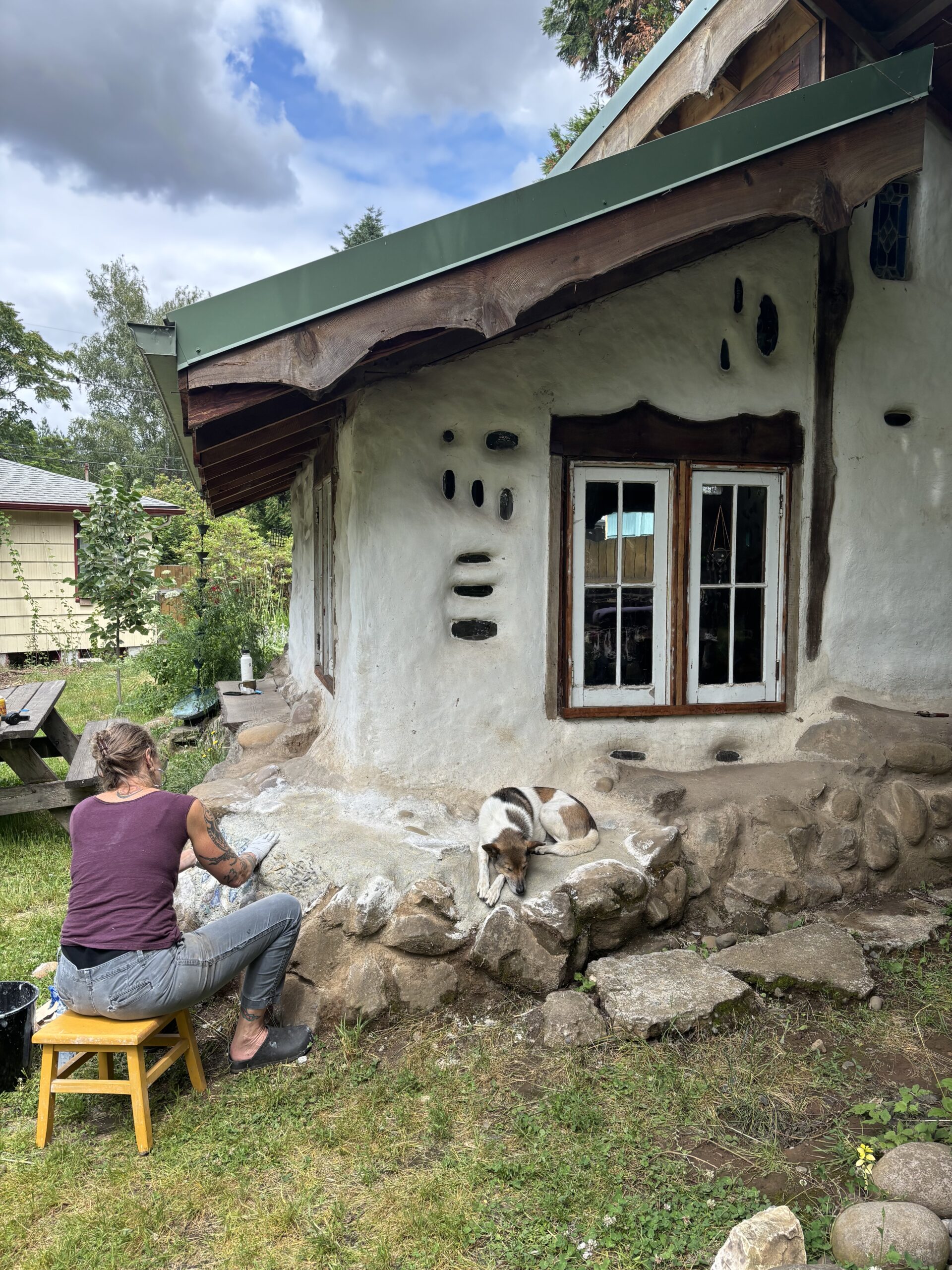 One-on-one natural building instruction